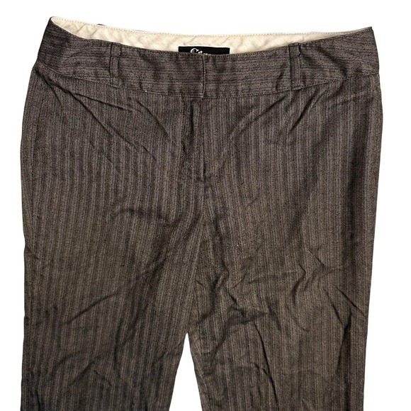 Saragano‎ Black Gray Herringbone Career Pants Women's Size 6 Trousers FLAW - Picture 2 of 7